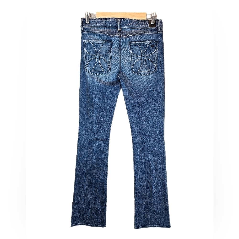 Habitual Geena Boot Womens Blue Jeans Sz 27x35.5 Med Wash Stretch Denim